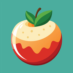 Orange, apple, peach all in one. Beautiful, bright pastel pine colors.light green background.