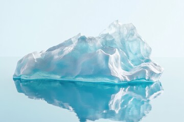 Fototapeta premium A large ice block is floating in the water