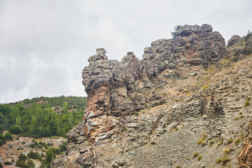 Beautiful high-altitude landscape. The Pontic Mountains of Turkey. The time of the year is summer.