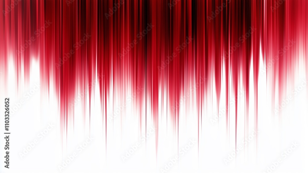 Poster bold red lines create a dynamic visual effect in an abstract style with a smooth transition to white