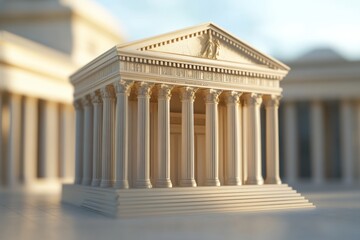 Obraz premium A white building with columns and a dome