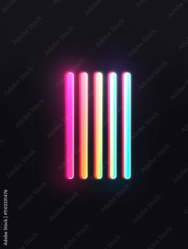 Poster barcode neon icon. elements of internet things set. simple icon for websites, web design, mobile app