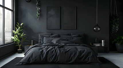 Modern style interior design 3d illustration