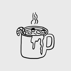 Hot Chocolate with Candy Cane