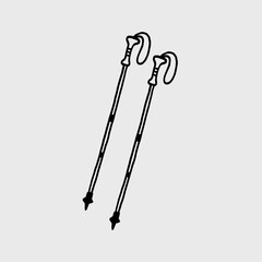 Hand Drawn Walking Sticks Illustration