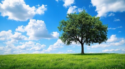 Obraz premium A clear, vibrant blue sky symbolizing a healthy and pristine environment with no pollution, representing the importance of clean air and nature