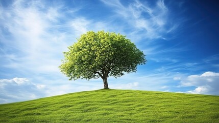 Obraz premium A clear, vibrant blue sky symbolizing a healthy and pristine environment with no pollution, representing the importance of clean air and nature