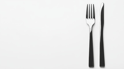 single fork on a white background
