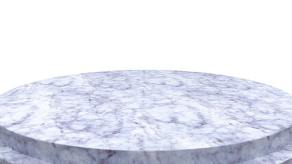 flat marble stone table top isolated