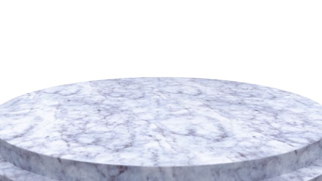 flat marble stone table top isolated