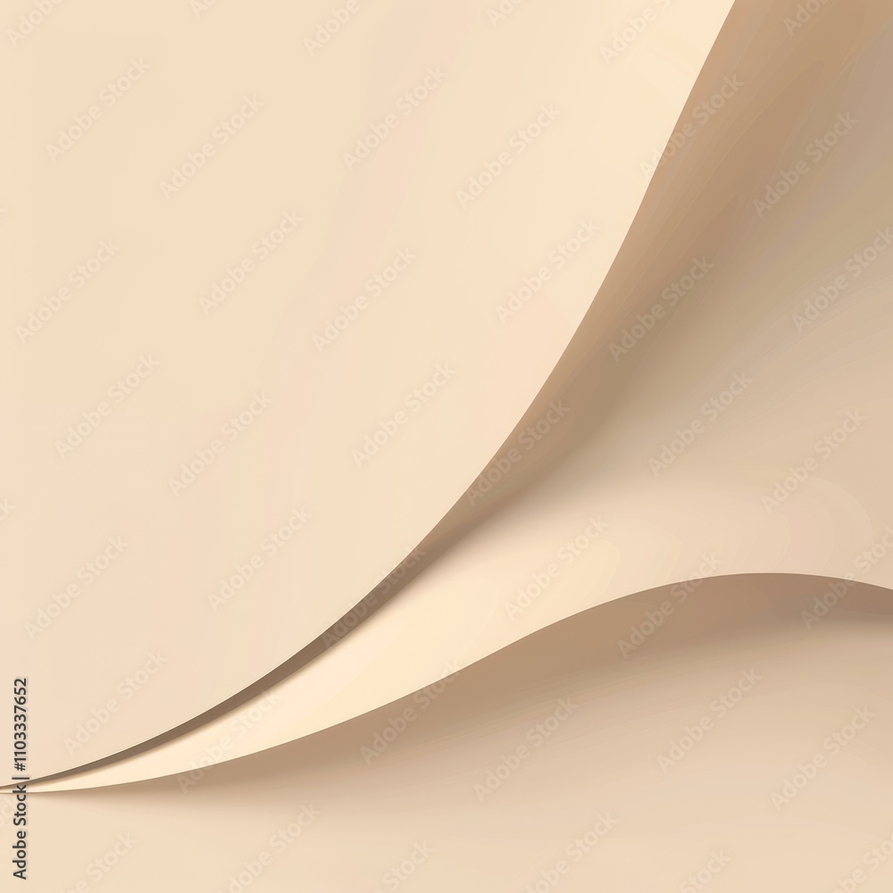 Poster a smooth, flowing abstract design with soft curves in a neutral color palette.