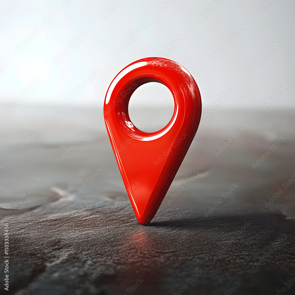 Poster red pin point. map address location pointer symbol.