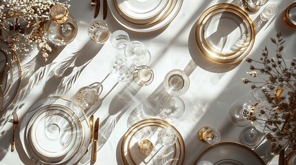 Tableware on the floor at an event brunch luxury meeting