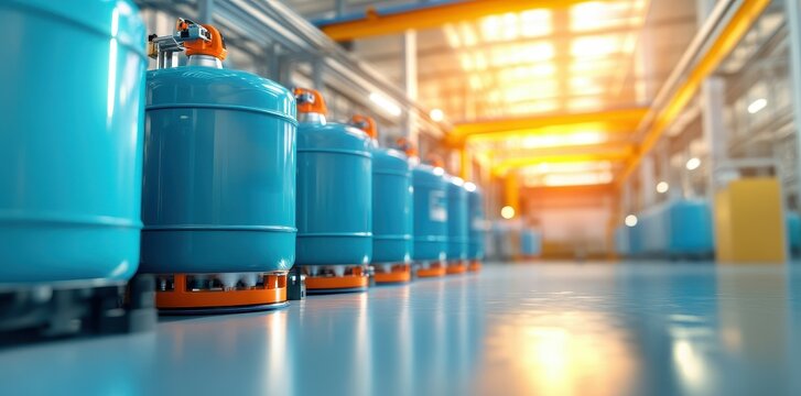 Automated robotic arms efficiently handling methanol storage in a modern chemical facility.