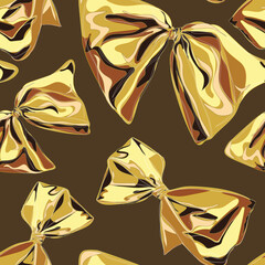 Lush bow tie seamless pattern for fashion fabric and home textile. Earth tone color for outside free spirit enthusiast