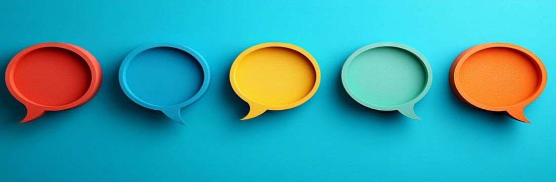 A current chat text sticker with a paper speech cloud, a grunge message box, and a vintage conversation bubble. This creative comic dialog frame icon suits school graphics well.