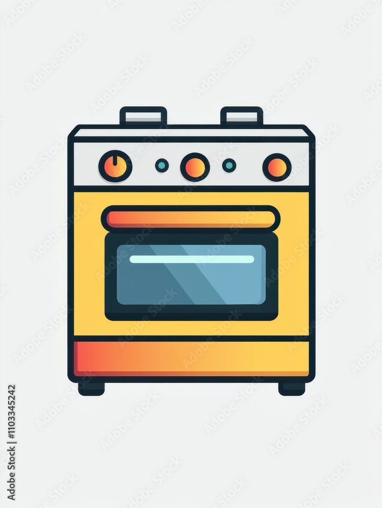 Poster oven multi color style icon. simple thin line, outline of internet things icons for ui and ux, websi