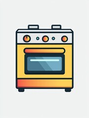 Fototapeta premium Oven multi color style icon. Simple thin line, outline of internet things icons for ui and ux, website or mobile application