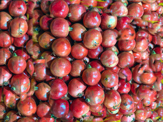 Winter season special Pomegranate in the market