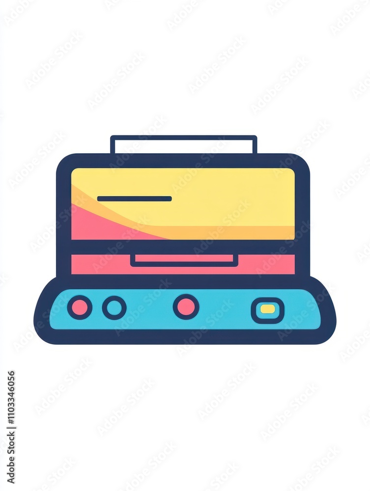 Poster printer multi color style icon. simple thin line, outline of internet things icons for ui and ux, we
