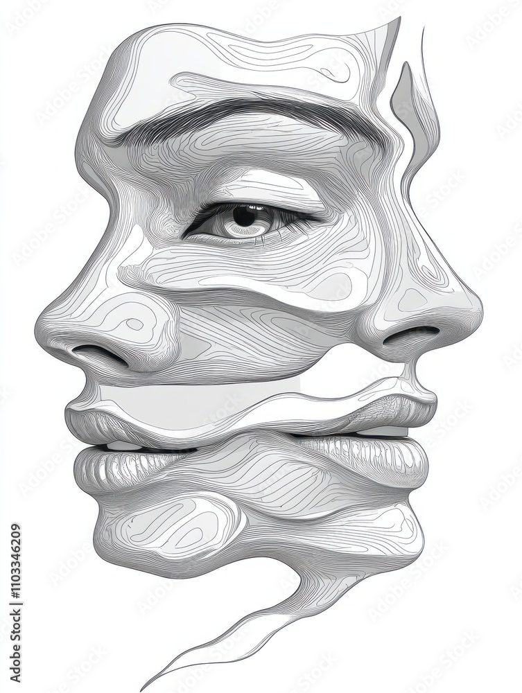 Poster reflect image vector line icon isolated on white background. reflect image line icon for infographic