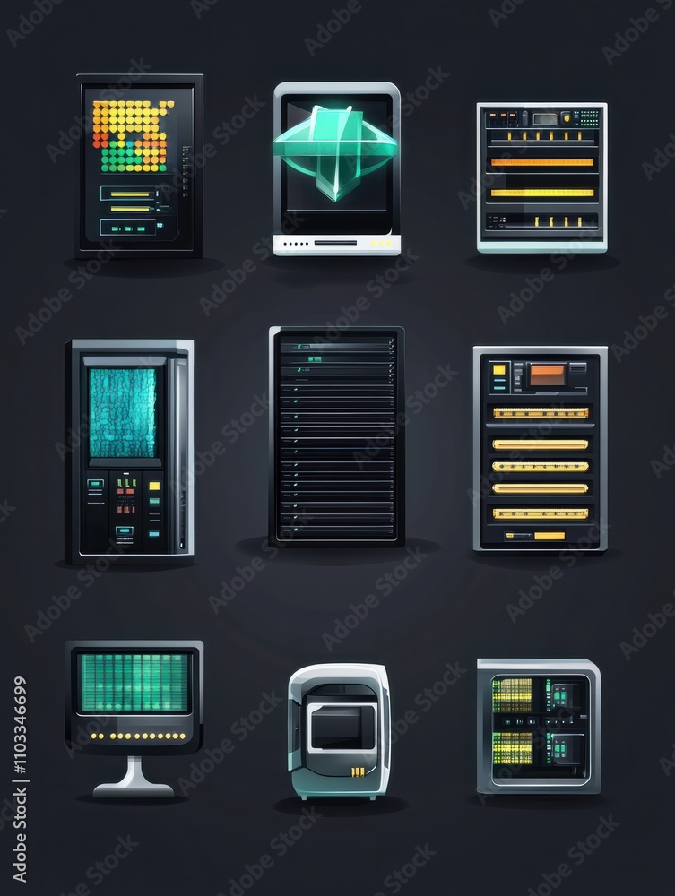 Poster server icon. internet things icons universal set for web and mobile