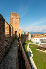 Obraz premium ancient medieval walled city Padua Italy, walk on the walls