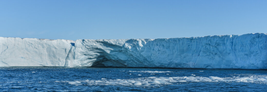Waterfall in Austfonna Glacier. Svalbard 