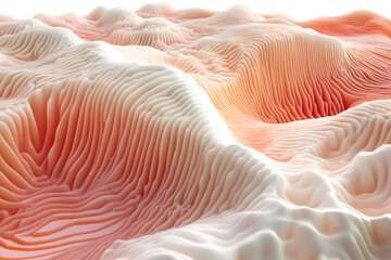 Abstract landscape design digital art 3d rendering modern aesthetic close-up view creative concept exploration