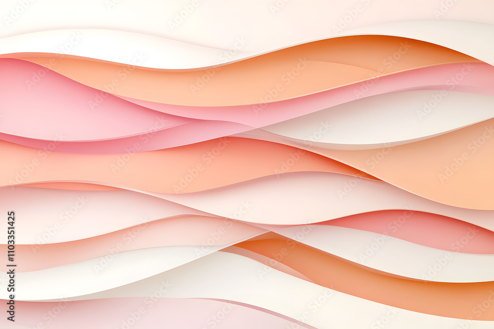 Poster dynamic wave patterns abstract art digital design minimalist style broad perspective visual harmony 