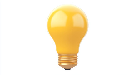  Yellow lamp. Bright lightbulb. design isolated on white background . 