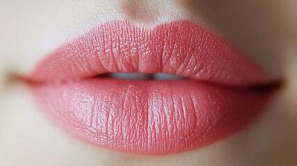 close up of soft pink lips showcasing natural beauty and texture
