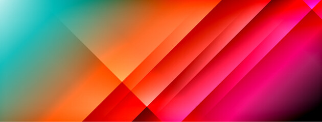 Dynamic shadow lines with gradient colors geometric background