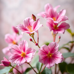 Fototapeta premium Beautiful wallpaper with pink flowers