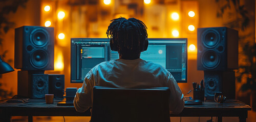 Creative Freelance Content Creator Video Editing at Media Production Studio with Montage Software