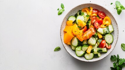 A bowl of colorful vegetable salad