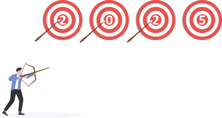 Hit bullseye 2025 and cheer up a group of businessmen

