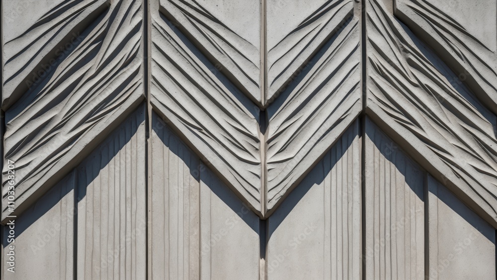 Poster tribal chevron pattern in concrete texture and design elements