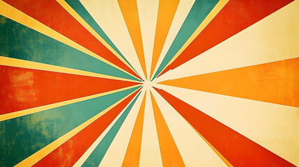 Sunburst retro vibes graphic print groovy background 60s 70s. wallpaper.