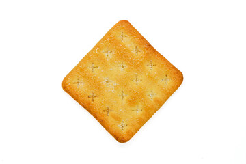 Sugar coated biscuits, sugarless healthy malkist cracker biscuits isolated on white background