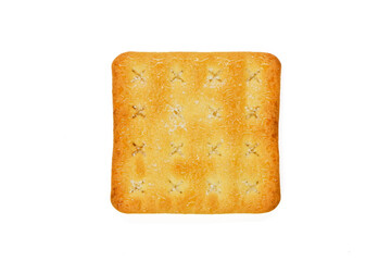 Sugar coated biscuits, sugarless healthy malkist cracker biscuits isolated on white background