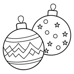 Obraz premium Christmas different elements vector illustration.