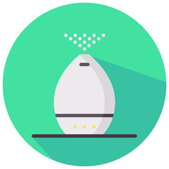 humidifier round flat vector icon