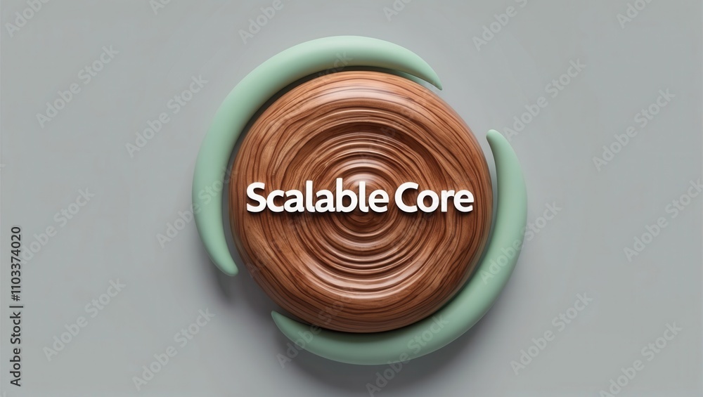 Poster creative design of a scalable core with a stylish look