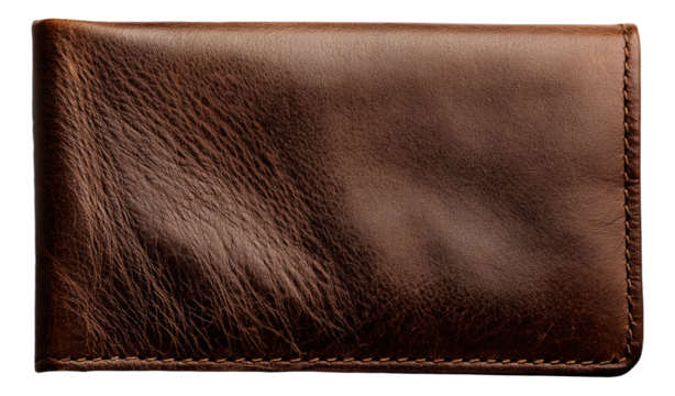 PNG Brown leather wallet with visible texture