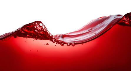 Red liquid surface