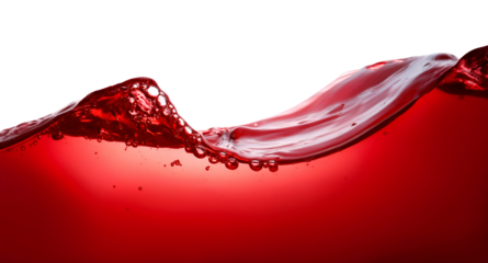Red liquid surface