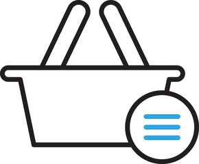 Shopping Basket and Menu Icon
