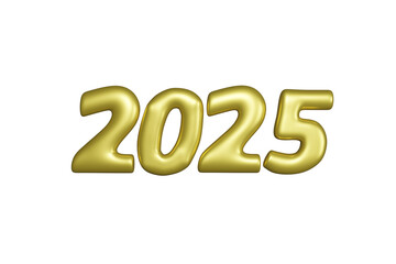 christmas, , 2025, 2025 Happy New Year 3d number gold