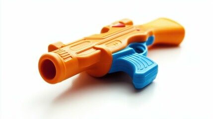 Water gun on a white background, side view, sharp details